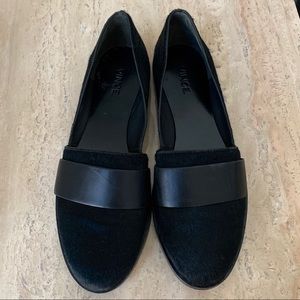 VINCE pony hair / calf skin flats